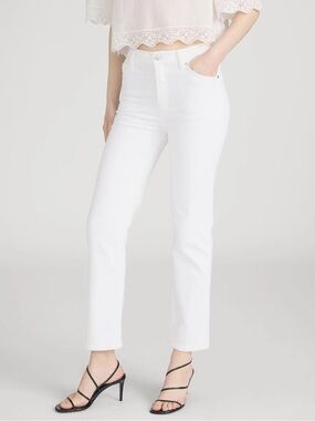 Frame Denim Le Sleek Straight Jeans in White